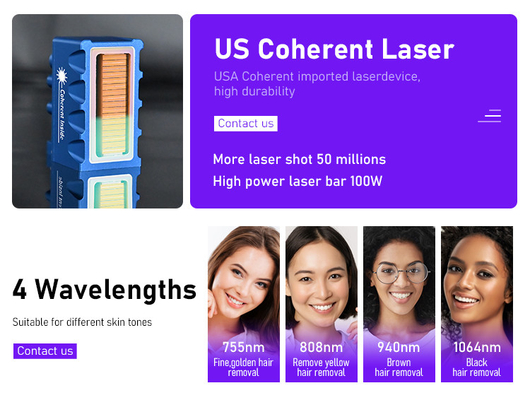 Güzellik Ekipmanları Fosyderm Lazer Epilasyon Makinesi 3 Dalga 12 Bar