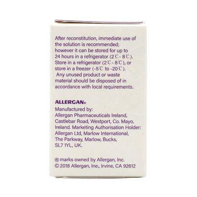 Yüksek kaliteli Allergan botoks 100 ünite Botulinum toksin tozu